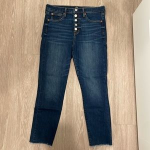 GAP High Rise True Skinny Ankle Jeans in dark indigo, size 30 regular